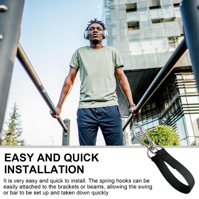 Baumschaukelgurt mit Sicherheitskarabinern zum Einhängen, Einfache Installation