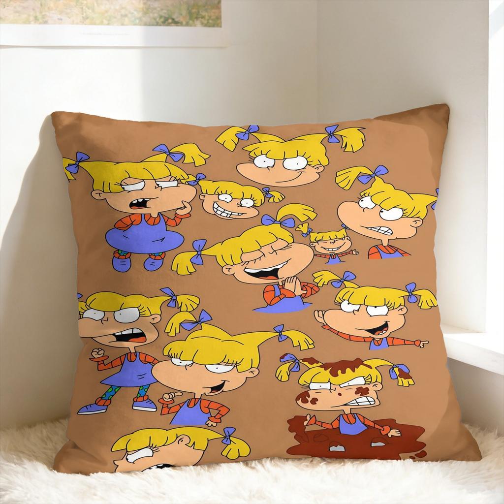 R-Rugrats Angelica Pickles Pillow Cover Novelty Pillow Case For Sofa Home Decoration Design Pillowcases Birthday Gift