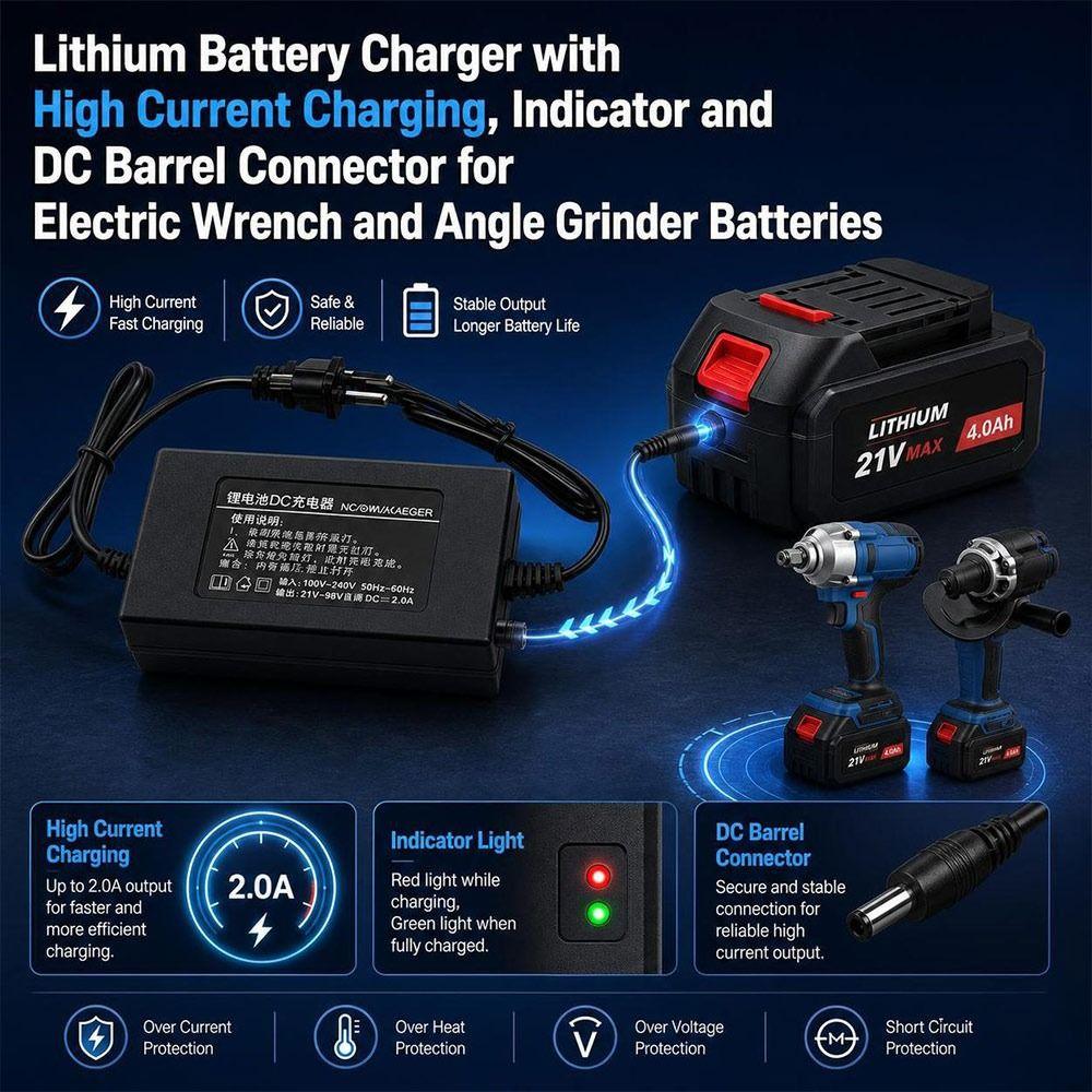 High Current Charging Lithium Battery Charger Power Tool Accessories Electric Wrench Accessories