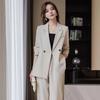 Women's Spring Summer New Style Suit Set, Elegant Goddess Style High-End Business Formal Wear Pants Jacket