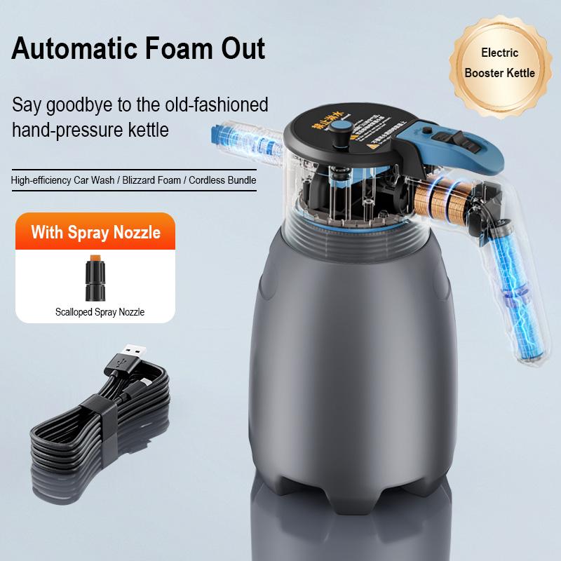 

НОВЫЙ электрический пенный распылитель высокого давления, ручной универсальный распылитель для мытья автомобиля, 1,7 л, перезаряжаемый распылитель, автомобильные аксессуары чёрный
