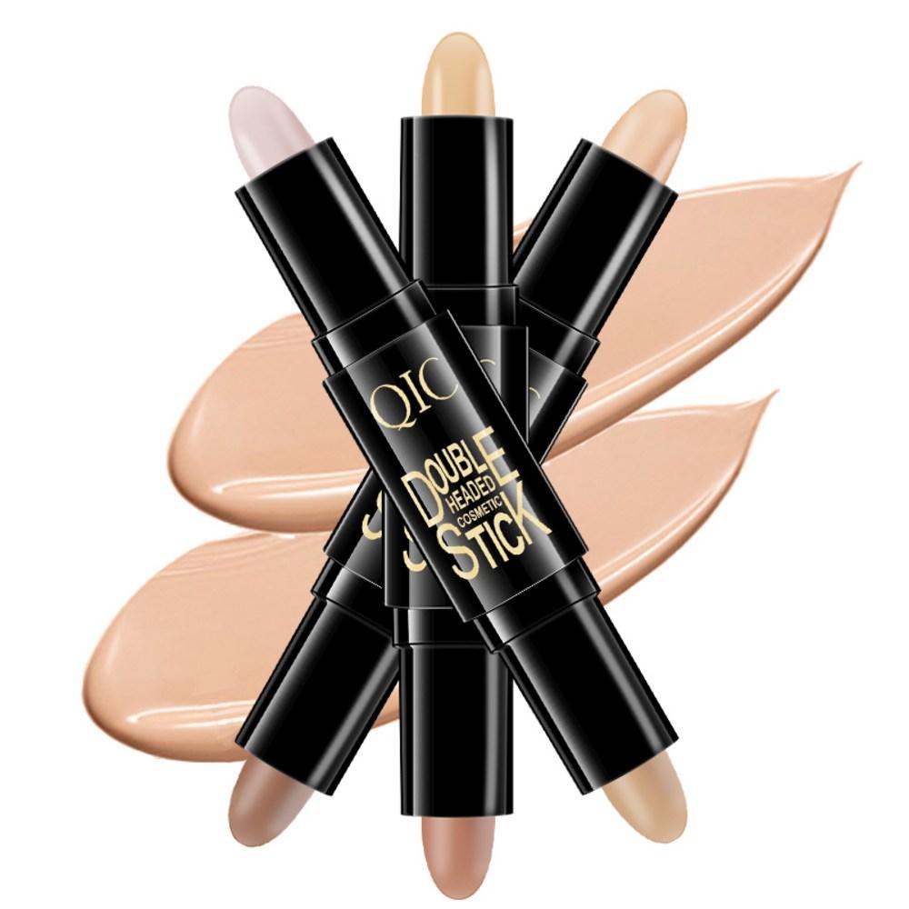 YiYe Contouring Stick Highlighter + Shading 2in1, 01#natural color + dark brown, 1 piece, single item