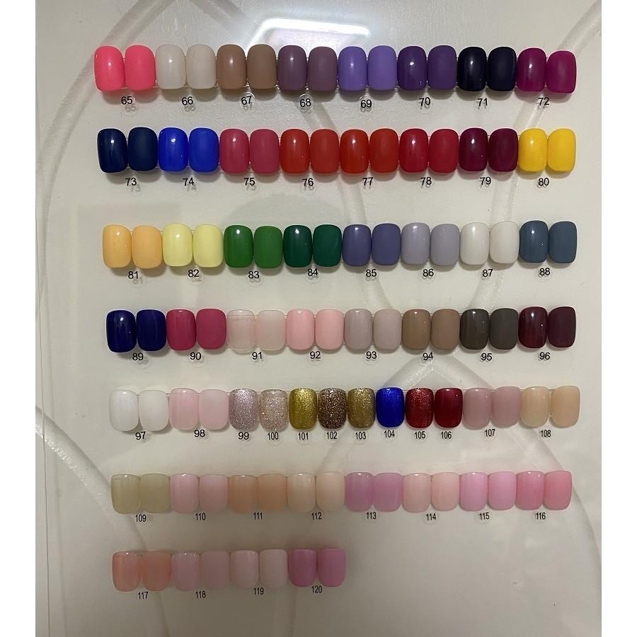 HANDMADE Short Syle Minimalist Pure Color Artificial Nail Solid Color (97#-120#) Short Press On Nails Fake Nail Set with Glue Reusable Nails