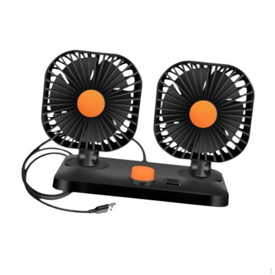 12/24V Auto Cooling Fan Double Head Easy Installation Quiet Electric Air Circulation for RV