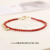 Bracciale Nan Hong da donna, braccialetto sfaccettato per coppie, braccialetto in cristallo rosso naturale color cachi, braccialetto Nan Hong fine di Baoshan