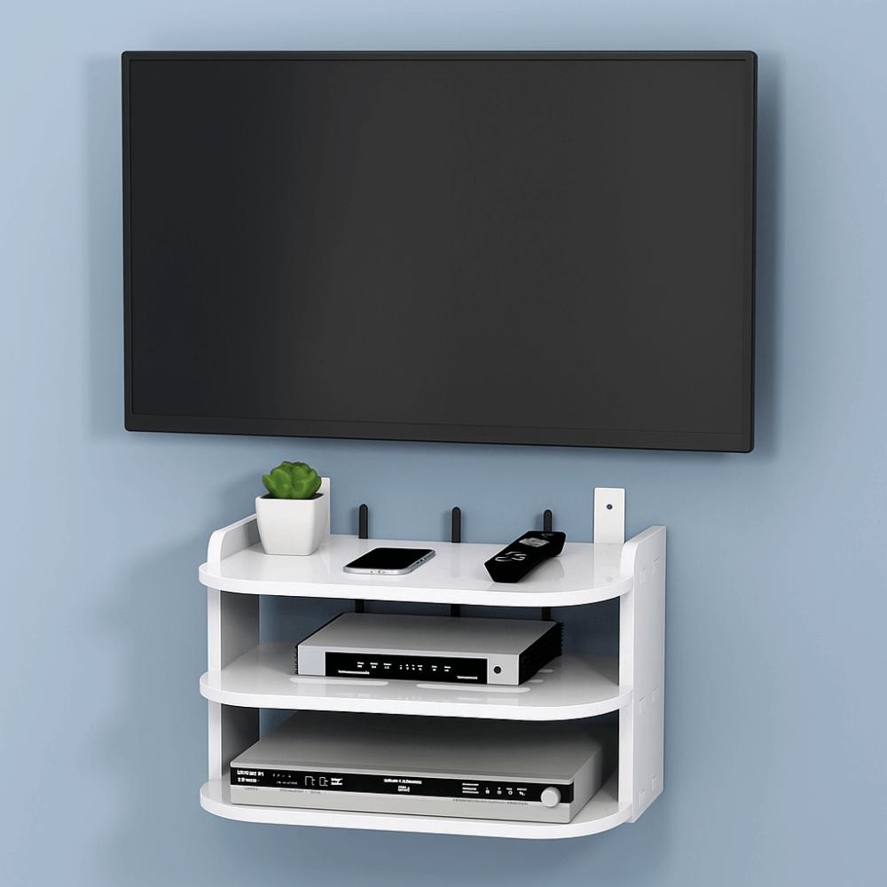 Strong Load-Bearing 2 Layer Wall Shelf 2/3 Layers WiFi Router Storage Holder Bedroom