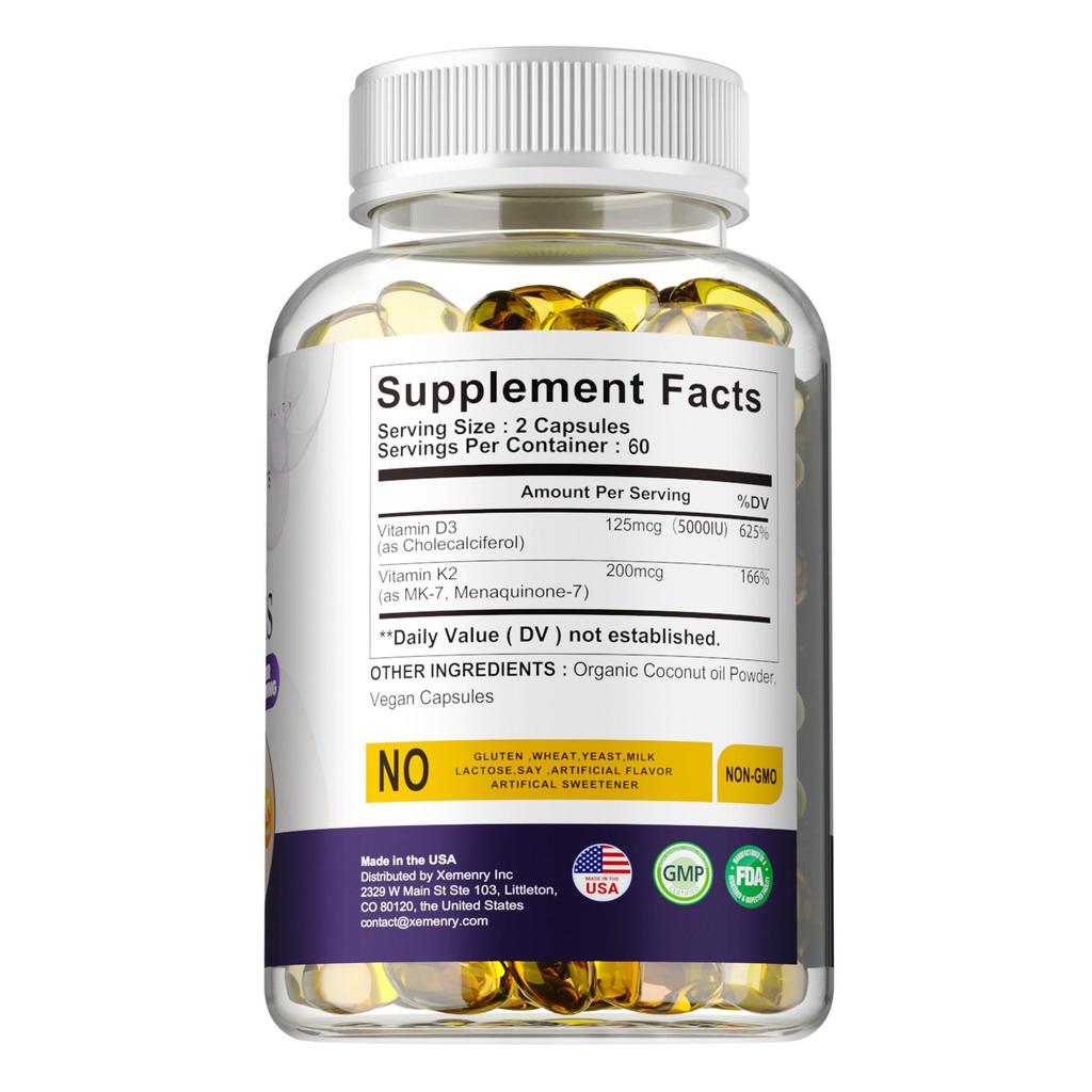 Rich in a blend of vitamin D3 and vitamin K2, it boosts immunity, is suitable for adults, and is vegan.