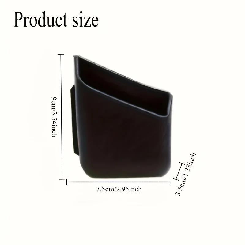 2pcs Car Storage Organizer Boxes - ABS Resin Adhesive Vehicle Pocket Holders for Cell Phones, Cards, Glasses