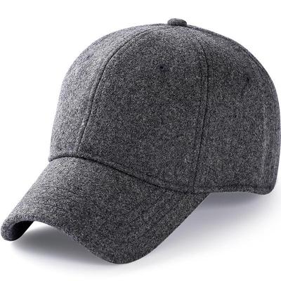 Men's Plus Size Wool Baseball Cap - Autumn/Winter Korean Style Duckbill, Women's Warm Cotton Hat