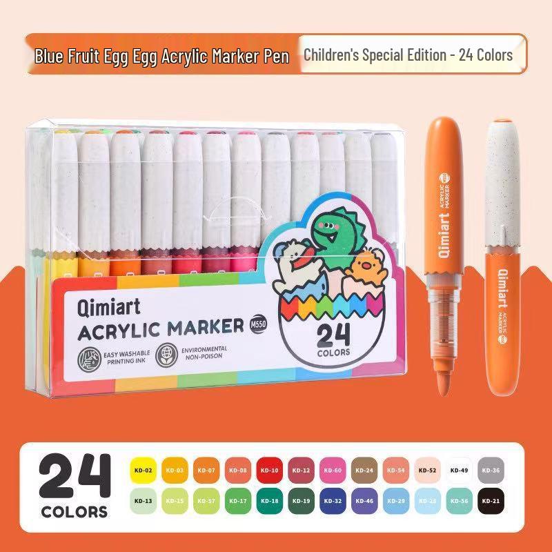 Opaque Acrylic and Watercolor Markers for Kids - Smooth Flow Drawing Pens for Layered Art