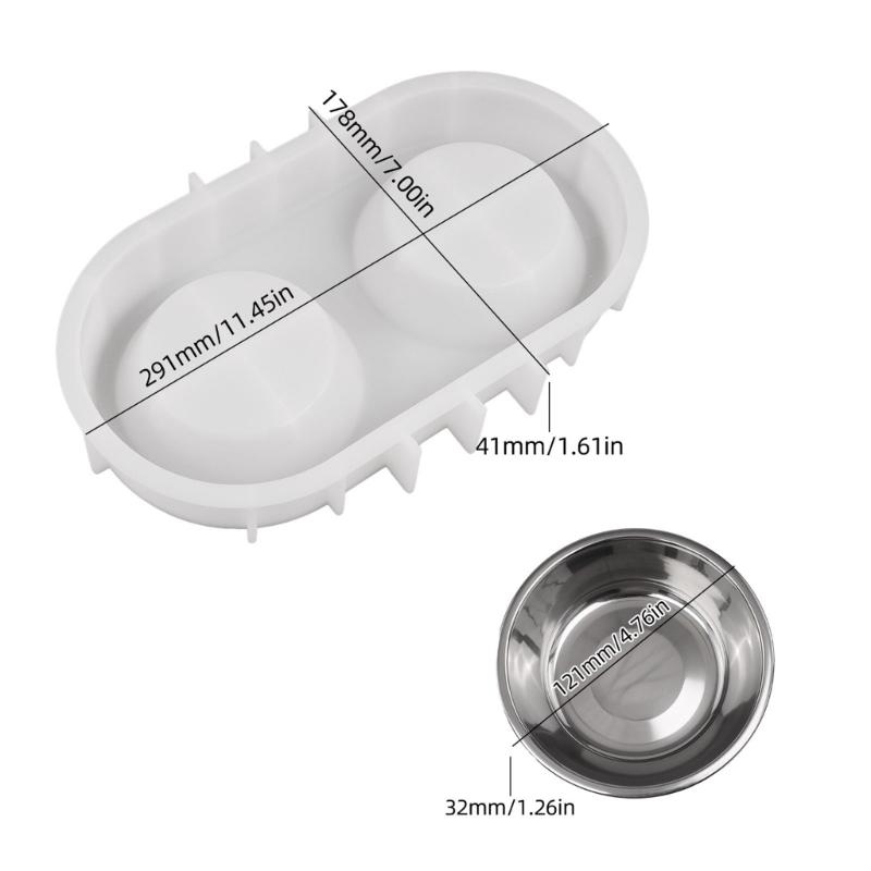 Reusable Pet Bowl Silicone Mold For Handmade Crafts Multi Purpose Heat Resistant Cats Dog Dish Maker Jewelry Mould