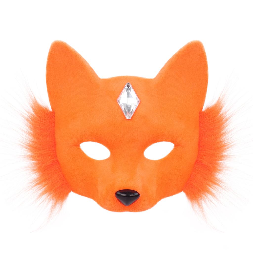 1 Stück Halloween Maskenball Tiermaske Party Halbgesichts-Fuchsmaske Halloween Cosplay Requisiten