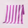 Double Sided Velvet Beach Towel Striped Microfiber Quick Dry Absorbent Swim Towel Beach Swimming Fitness Sporty Wodne