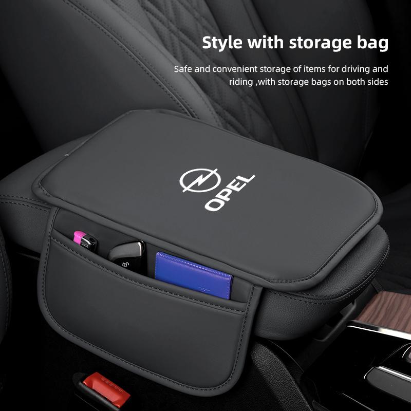 Car Armrest Box Pad Leather Auto Armrest Mat Car Accessories For Opel Corsa D Astra Insignia Mokka Adam Combo OPC Vauxhall