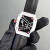 In Stock RM 6702 Slim Barrel Montre Homme Colorful Band Hollow 37.5mm Skeleton Dial Waterproof Sport Casual Quartz Wristwatch