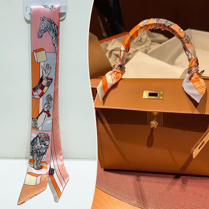 2024 Trendy Silk-Style Scarf Handle Wrap for Bags