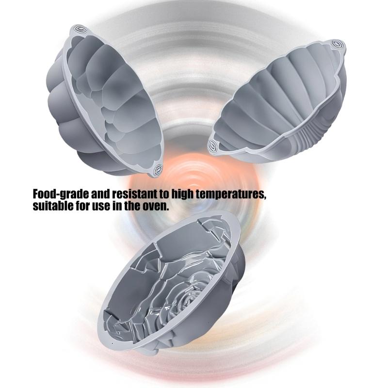 High Temperatures Resistant Silicone Chocolate Mould Shell and Flower Mousse Cake Molds Dessert Baking Accessories