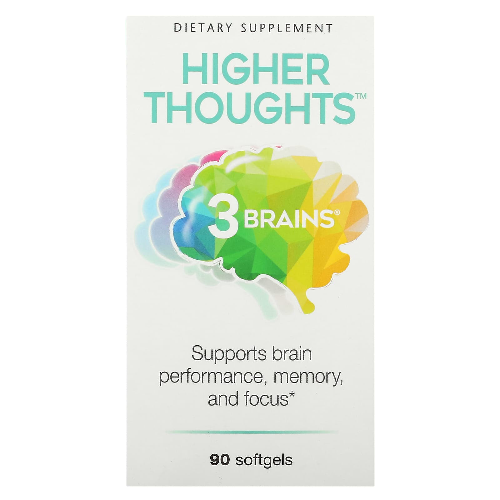 

Natural Factors, 3 Brains, Higher Thoughts, 90 softgels