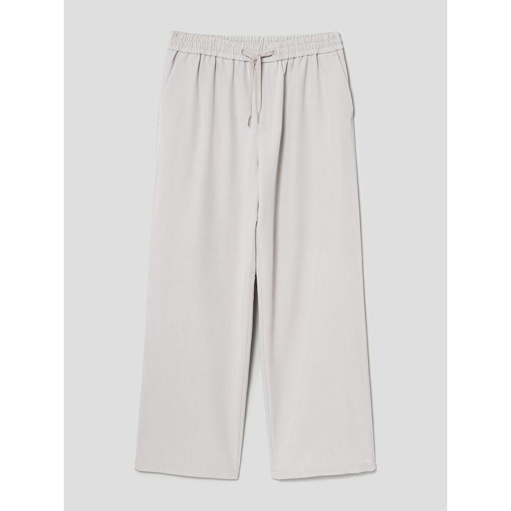 8SECONDS [Everyday Slacks] Wide Fit Elastic Waist Slacks Ivory (424721Ly30)