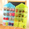 16 Grids Clear Hanging Clothes Storage Bag Transparent Laundry Closet Pocket Bag for Home Wardrobe Organizer Hanger Not Include