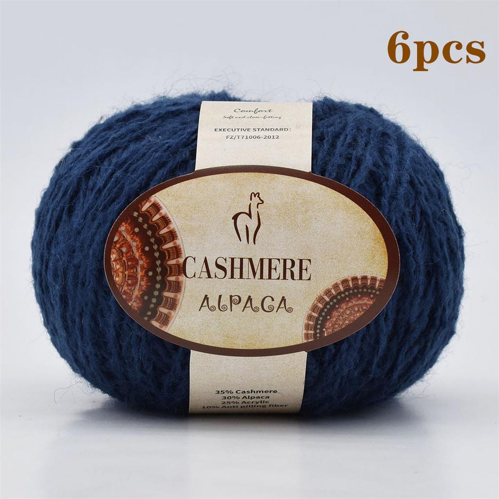 6pcs Luxurious Alpaca Cashmere Yarn Ultra Soft & Warm Handmade DIY Crocheting Yarn Suitable for Beginners Scarves300g/10.58oz