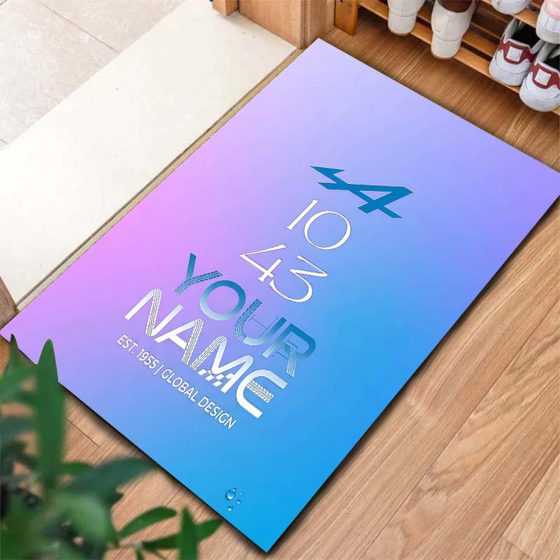 Alpine F1 Custom Name Carpet Rug For Living Room Bedroom Home Sofa Decoration Kids Play Nonslip Floor Mat