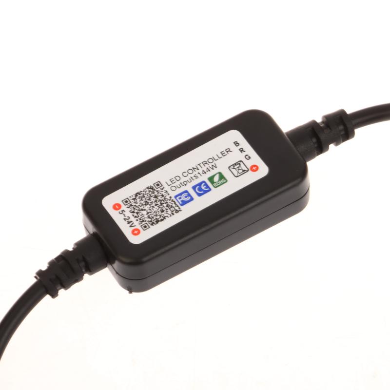 1 Set Rgb Colorful Led Light Strip Connector For App Control Dc Usb 5V-24V Music Colorful Tape Light Mini Bluetooth Controller