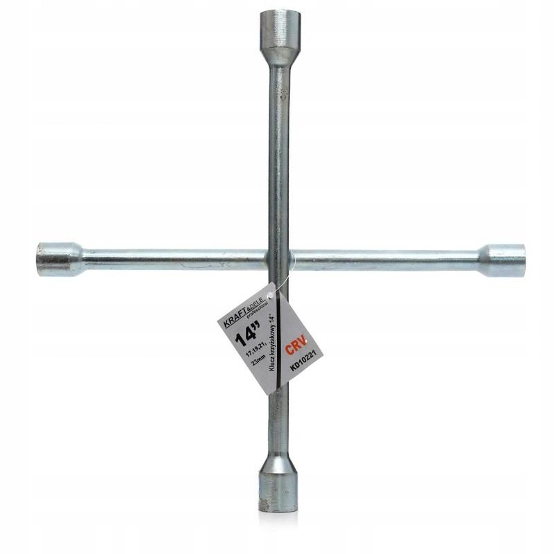 Cross-head Wheel Wrench 17x19x21x23mm Cross Head Kd10532