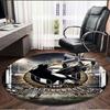 Collingwood Football Print Round Rug, Washable Floor Carpet, For Entryway Dorm Laundry Room Office Study, Home Decor Birthday Christmas Gift