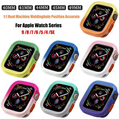 TPU Beschermende Apple Watch Cases voor Apple Watch Ultra 2 Case 49mm 45mm 41mm 44mm 40mm 38mm Bumper Frame Shell Cover IWatch Serie 9 8 7 6 5 4 SE