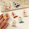 2PCs Ceramic West Cowboy Boots 304 Stainless Steel Pendants 18K Gold Plated Charms For Jewelry Neckalce Making 3.4cm x 2.3cm
