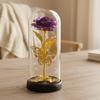 Gold foil rose glass cover Qixi Festival Valentine's Day gift creative ornament Mother's Day Christmas gift