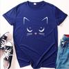 2024 Summer Cat Girl Printed Short Sleeve T-shirt - Casual, Loose Fit Fashion.