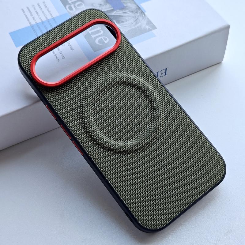 

For Google Pixel 9 Pro XL 9A 9 Pro Case Magnetic Soft TPU+Nylon Woven Leather Back Anti-Fingerprint Cover Google Pixel 9