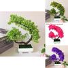 Plastic Fake Flower Bonsai With Chrysanthemum For Living Room Decor
