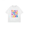Oversized T Shirt Black Travel More Worry Less Colorful Text Print Casual Wear For Women Summer Outfit Streetwear Fashion