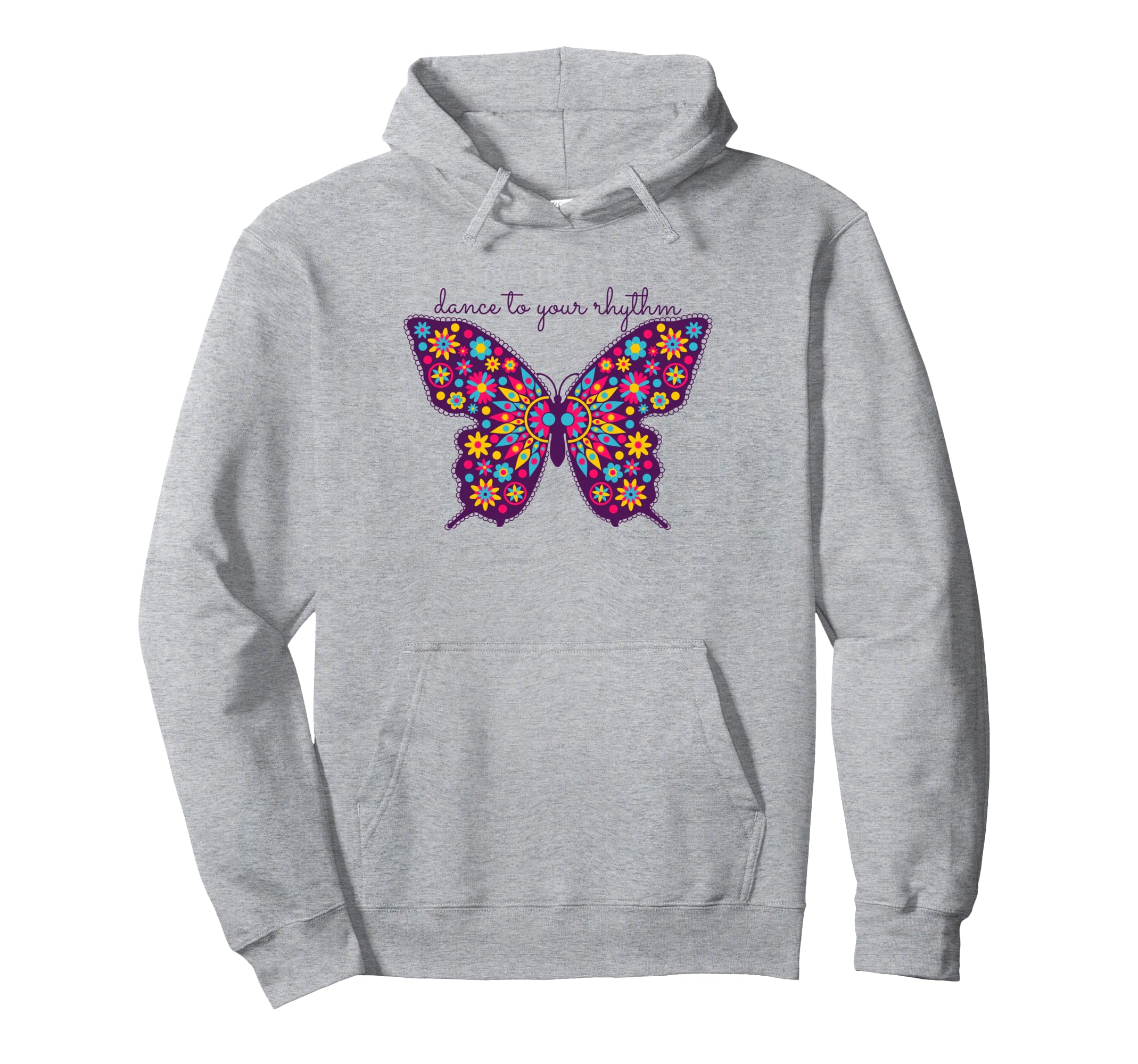 

Dance To Your Rhythm Boho Floral Butterfly Hoodie чёрный