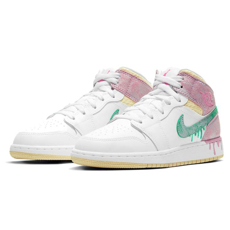 Jordan 1 Mid 'Paint Drip' GS DD1666-100