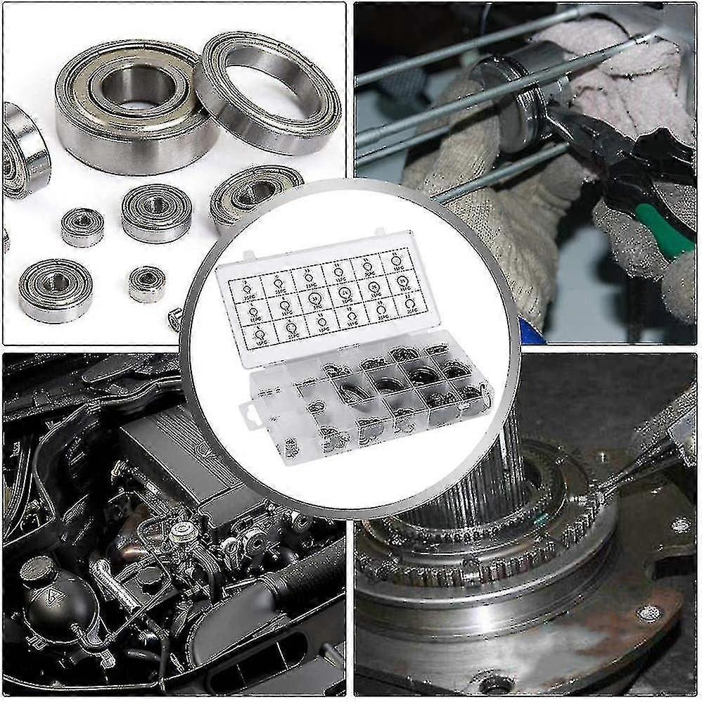 300 Stück Sortiertes Sprengring-Set, Bestzy Sprengringe Set Edelstahl E-Clip Außenhaltescheibe Schnappring-Set Für Sprengring, 2 mm Bis 32 mm