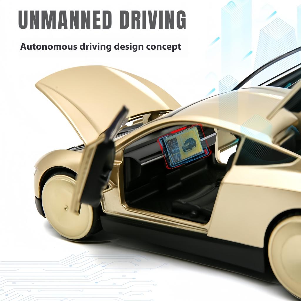 1:32 Cool futuristic alloy model car, cool sound and light, exquisite desktop ornaments, Christmas/birthday gifts