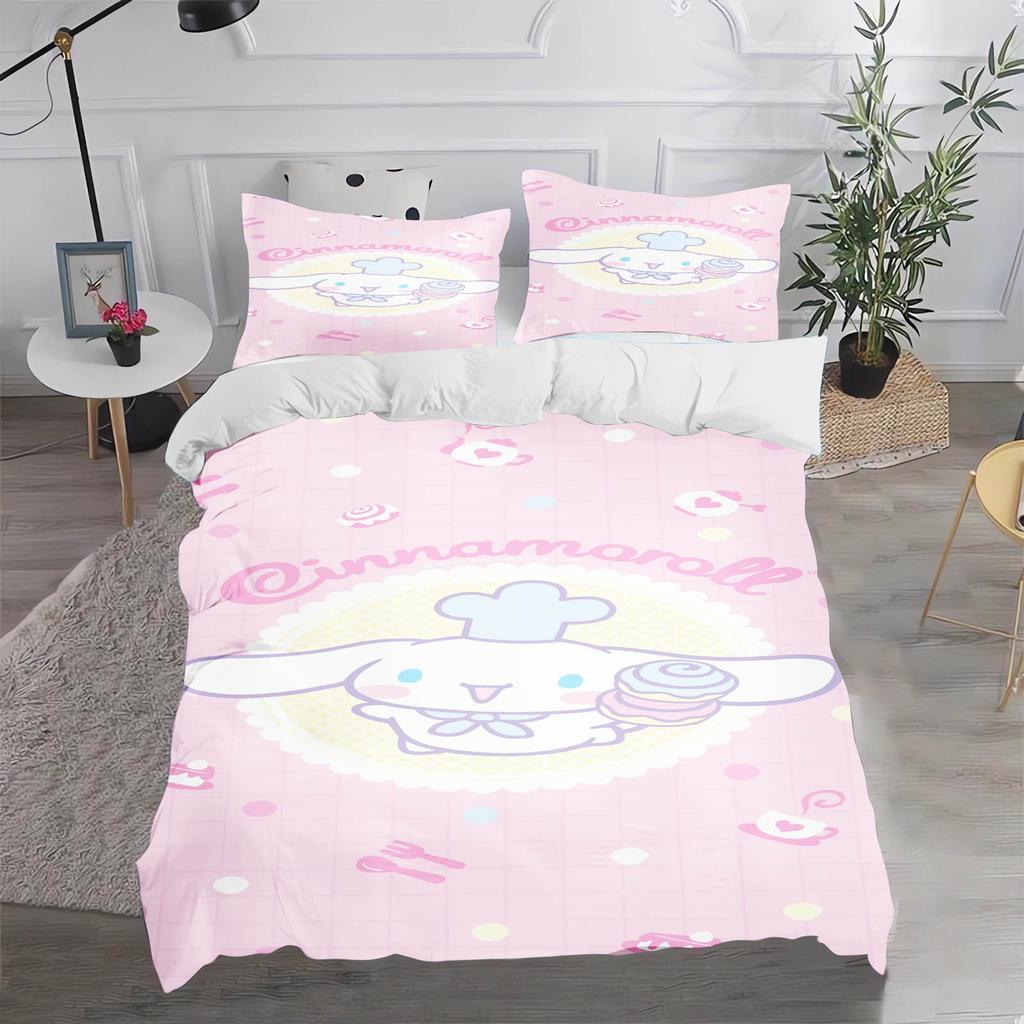 Cinnamoroll MINISO Sanrio Bedroom Children'S Bedding Set Duvet Cover Comforte Queen With Pillowcase Christmas Gifts Home