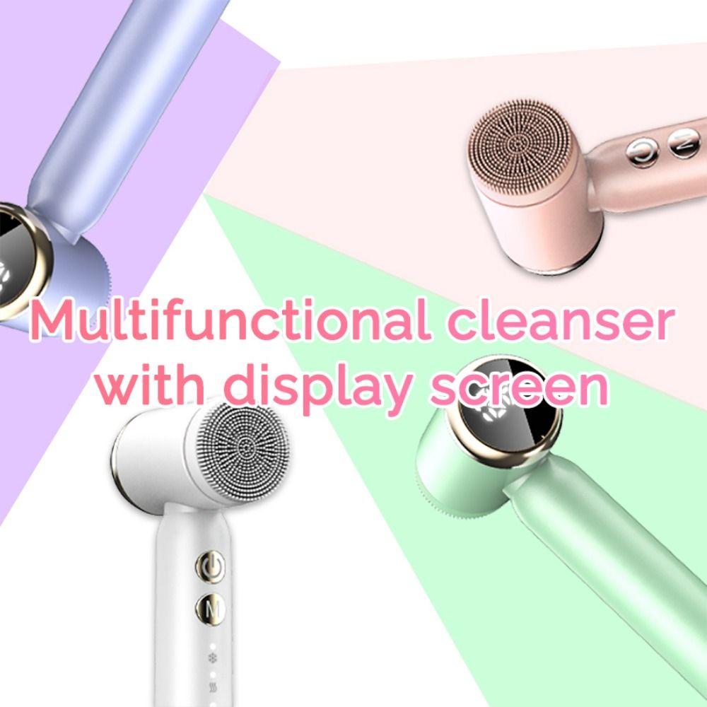 360 Rotating Sonic Facial Exfoliating Cleaner Hot Cold Compress Face Wipe  Massage Machine  Home