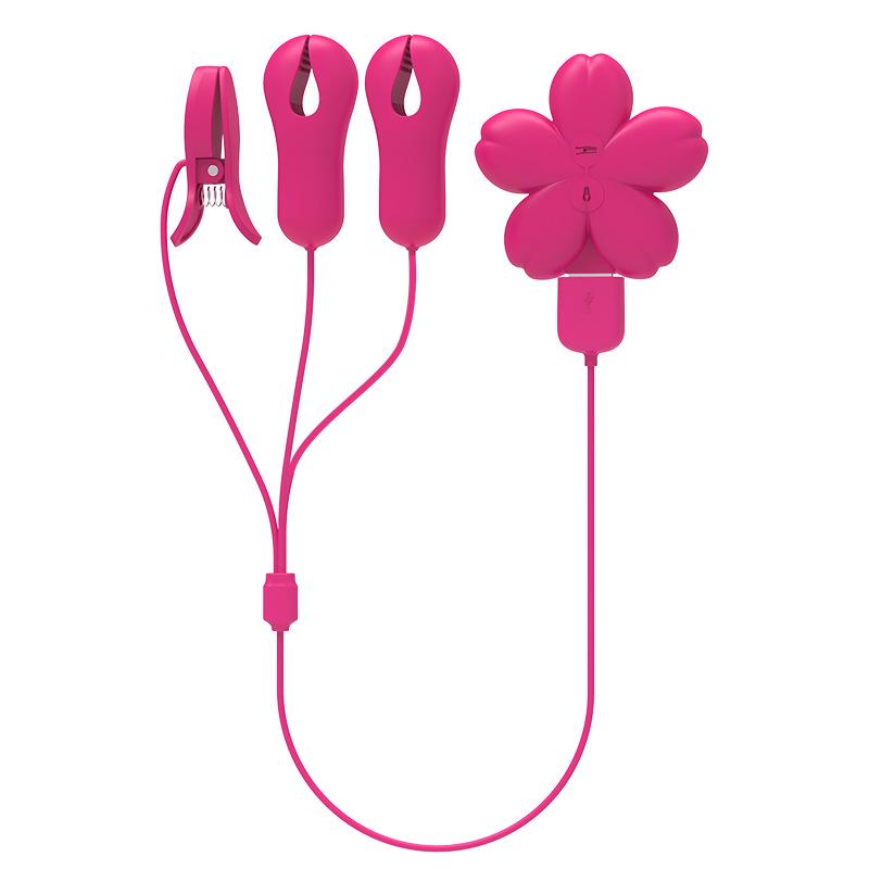 Mannomile 3-Point Nipple Clamps Vibrating Clitoral Masturbator for Women