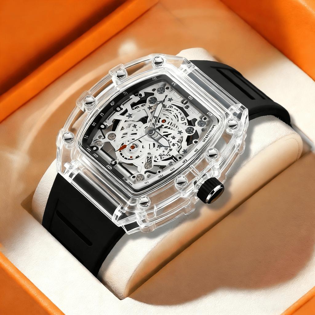 Nuovo Lusso Uomo Donna Non Automatico Quarzo Cassa in Plastica Cinturino in Silicone Trendy Lancette Luminose Stile Sportivo Studente Coppia