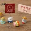 Waterproof Note Holder Desktop Memo Clip Stand, Cartoon Animal Message Holder, Cute Resin Base Photo Hand-painted Display Clip, Table Number Name Card