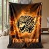 Couverture Plaid Personnalisée Hull FC Imprimez Votre Nom Texte Couverture Douce Chaude Cadeau de Fête