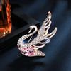 Koreanische Trendy Schwan Flattern Kristall Broschen Für Frauen Temperament Elegante Luxus Design Tier Vogel Brosche Pins Schmuck Geschenke