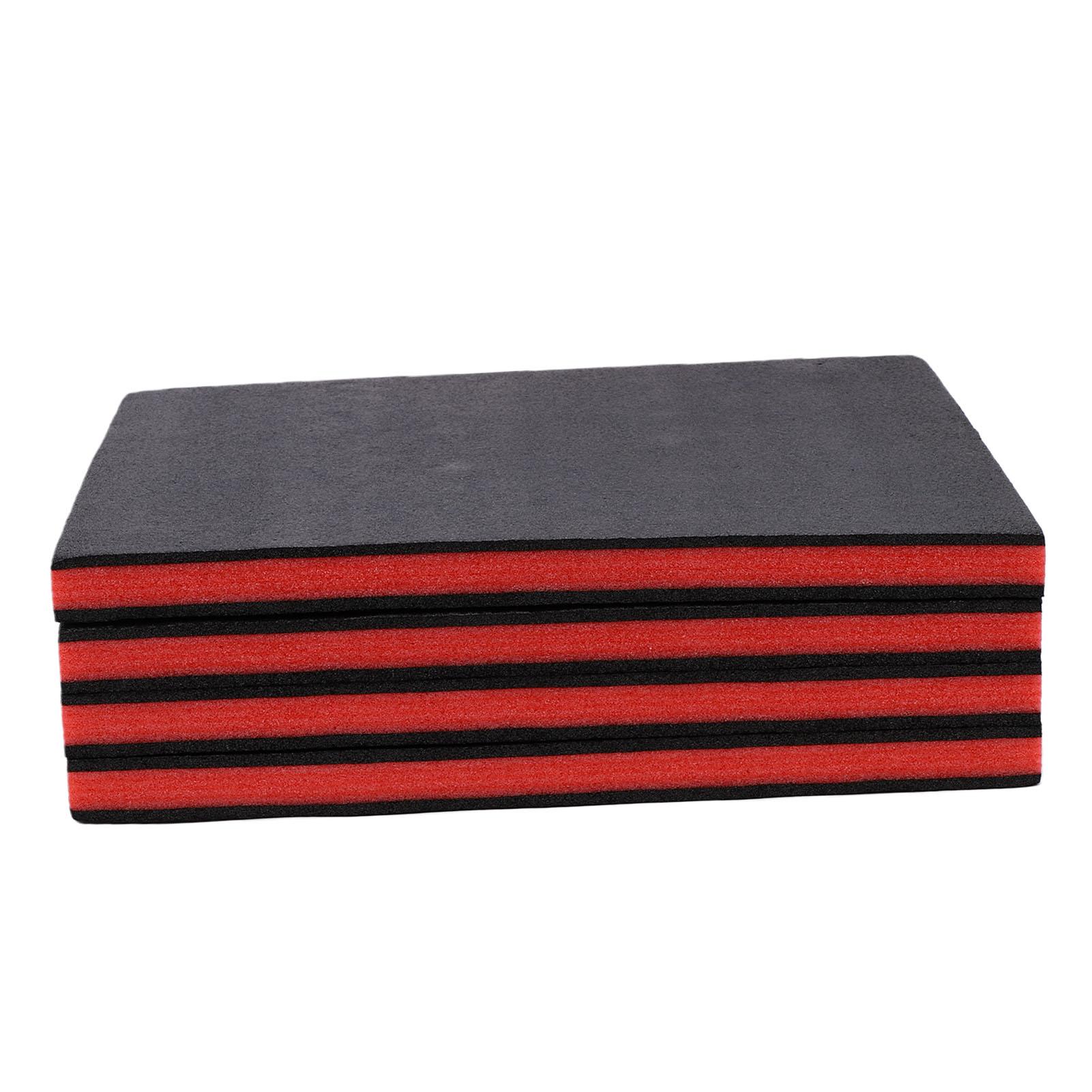 4pcs Tool Box Foam Inserts 19.69x15.75x1.38in Cuttable Toolbox Polyethylene Foam Sheet for Toolbox Hard Case Toolbox Drawer