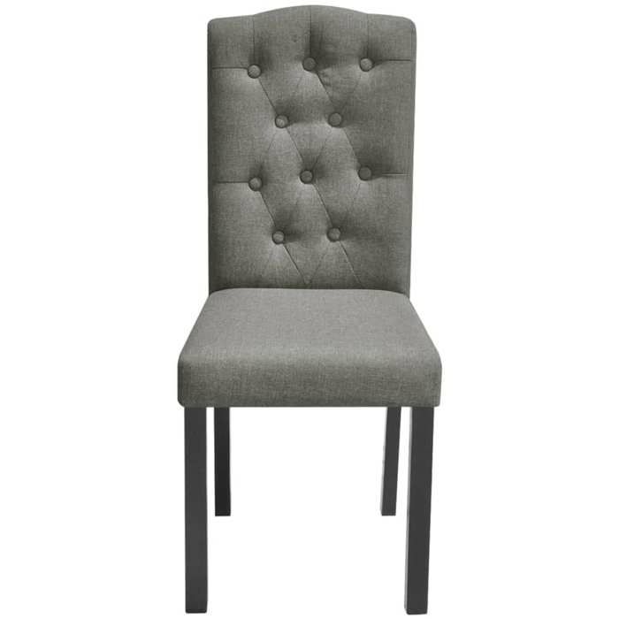 VidaXL 2x Chaise de Salle à Manger Tissu Gris Chaise à Manger Cuisine Meubles 242223