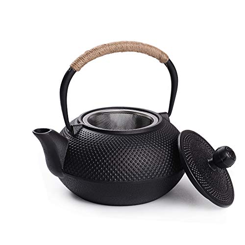 Hwagui Iron Teapot, 800ml (0.8L), IH Compatible, Direct Heat, Iron Kettle, Iron Supplement